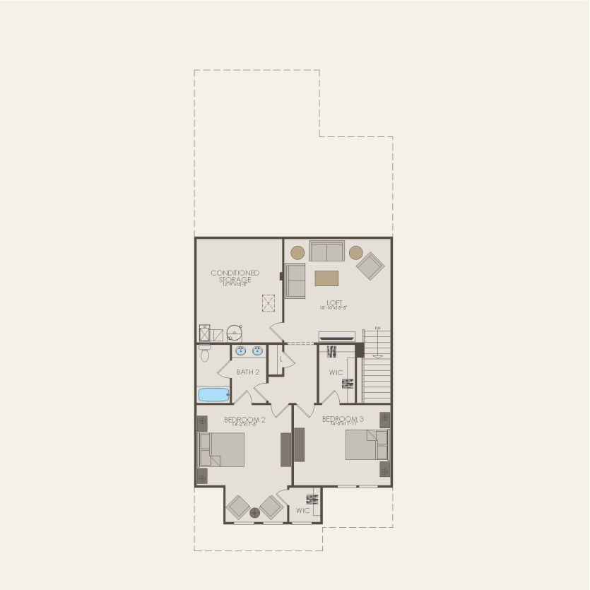 Second Floor 3 br / 2.5 ba