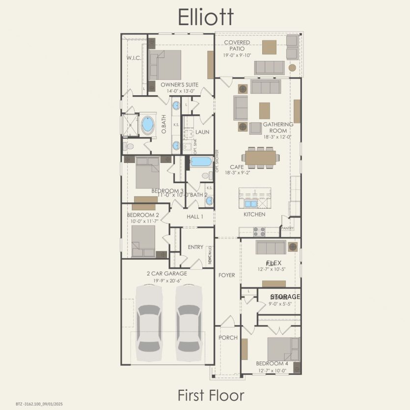 First Floor 4 br / 2 ba