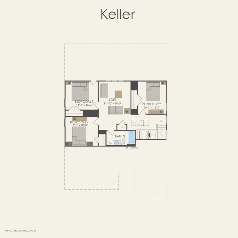Second Floor 4 br / 2.5 ba