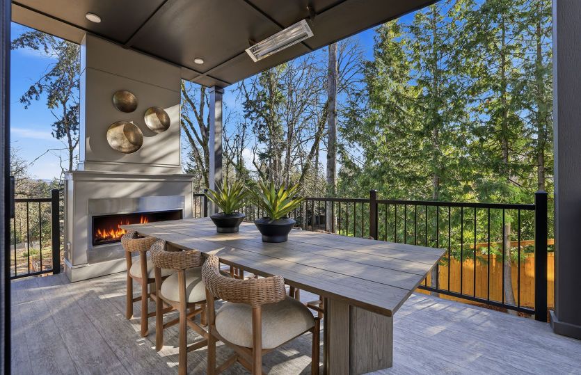 Exterior fireplace