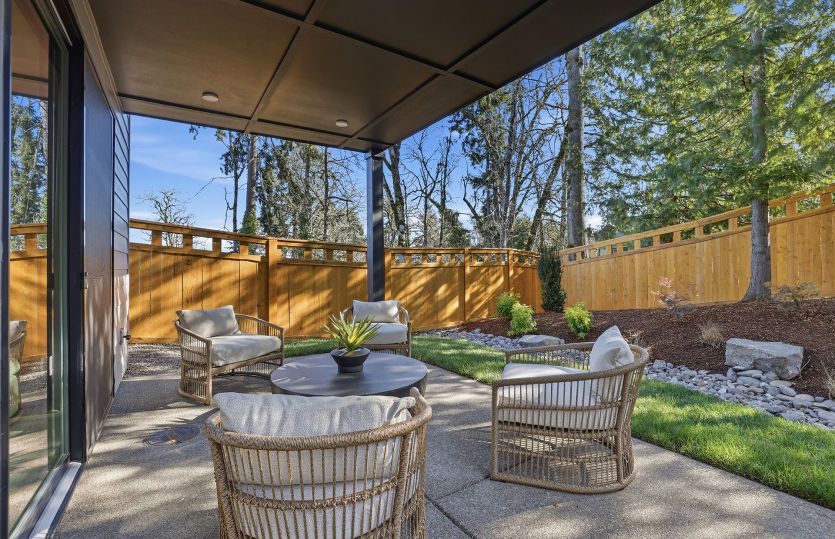 Covered patio for indoor/outdoor living