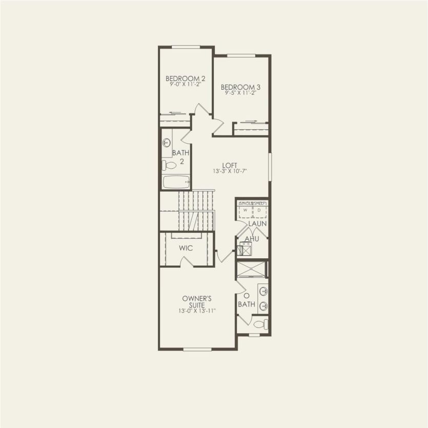 Second Floor 3 br / 2.5 ba