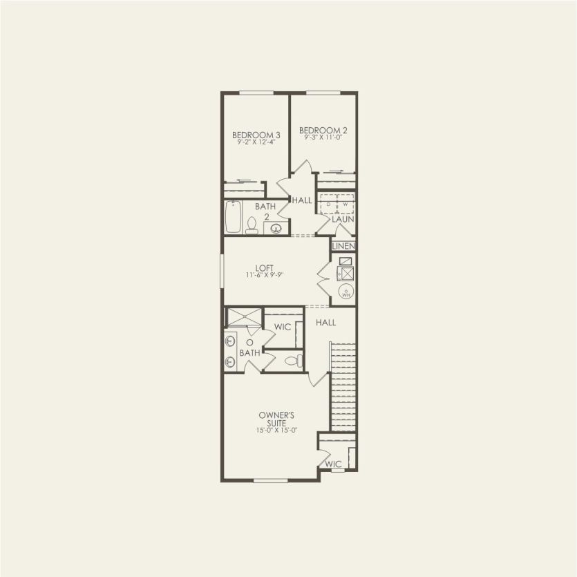 Second Floor 3 br / 2.5 ba