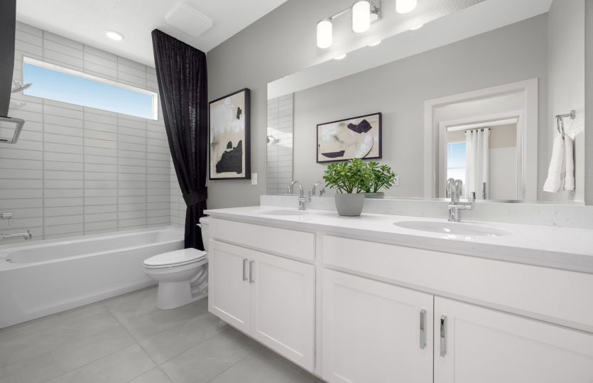 Bathroom 2 with dual vanity