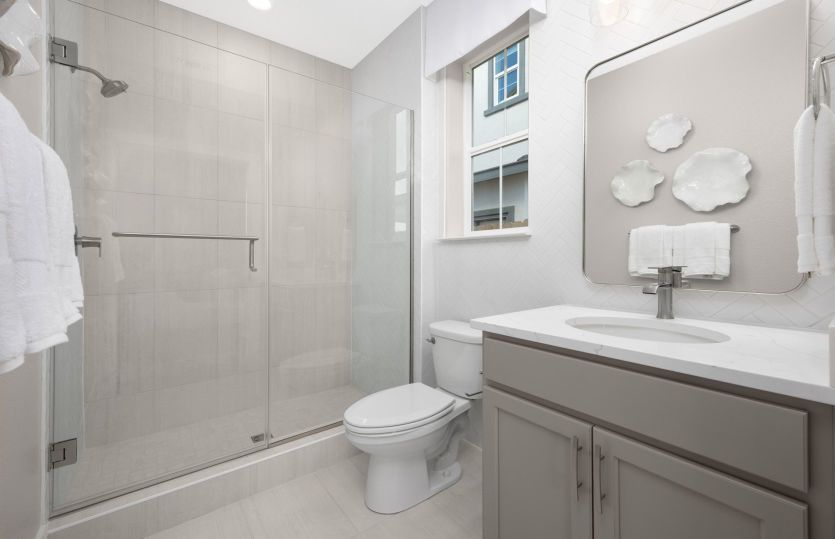 Bath 3 with glass walk-in shower