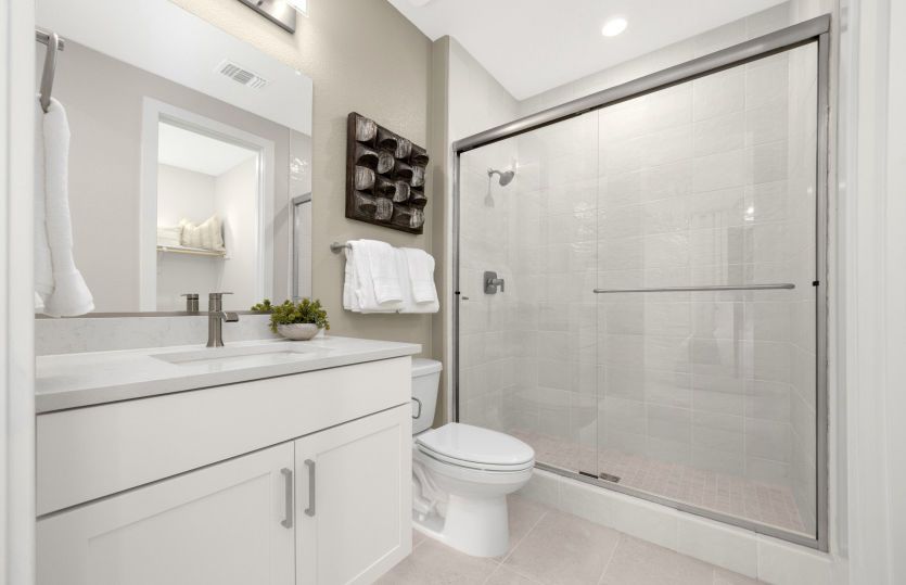 Bath 3 with glass walk-in shower