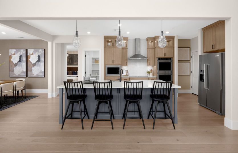 Kitchen with large central island perfect for entertaining