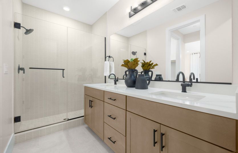 Bath 3 with glass walk-in shower