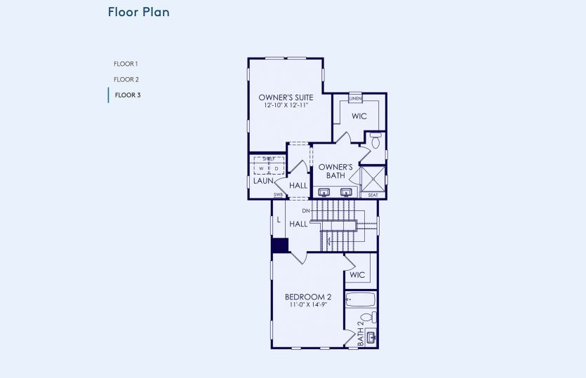 Plan 1 Floor Plan, Quick Move-In Home, Floor 3