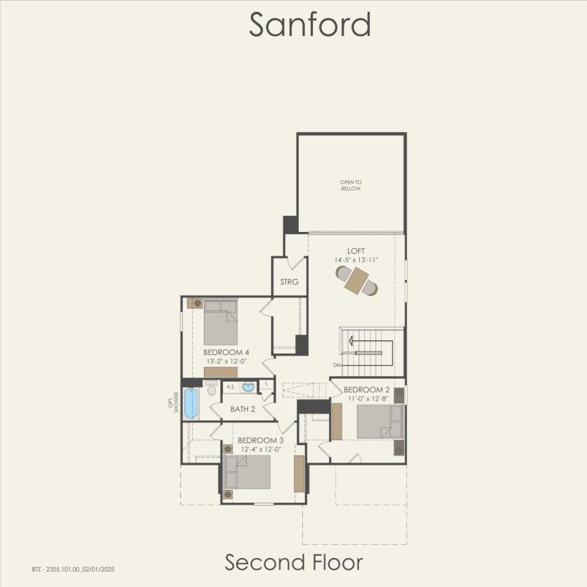 Second Floor 4 br / 2.5 ba