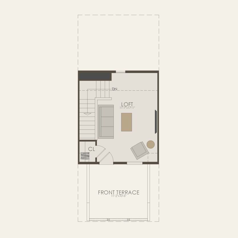 Fourth Floor 3 br / 3.5 ba