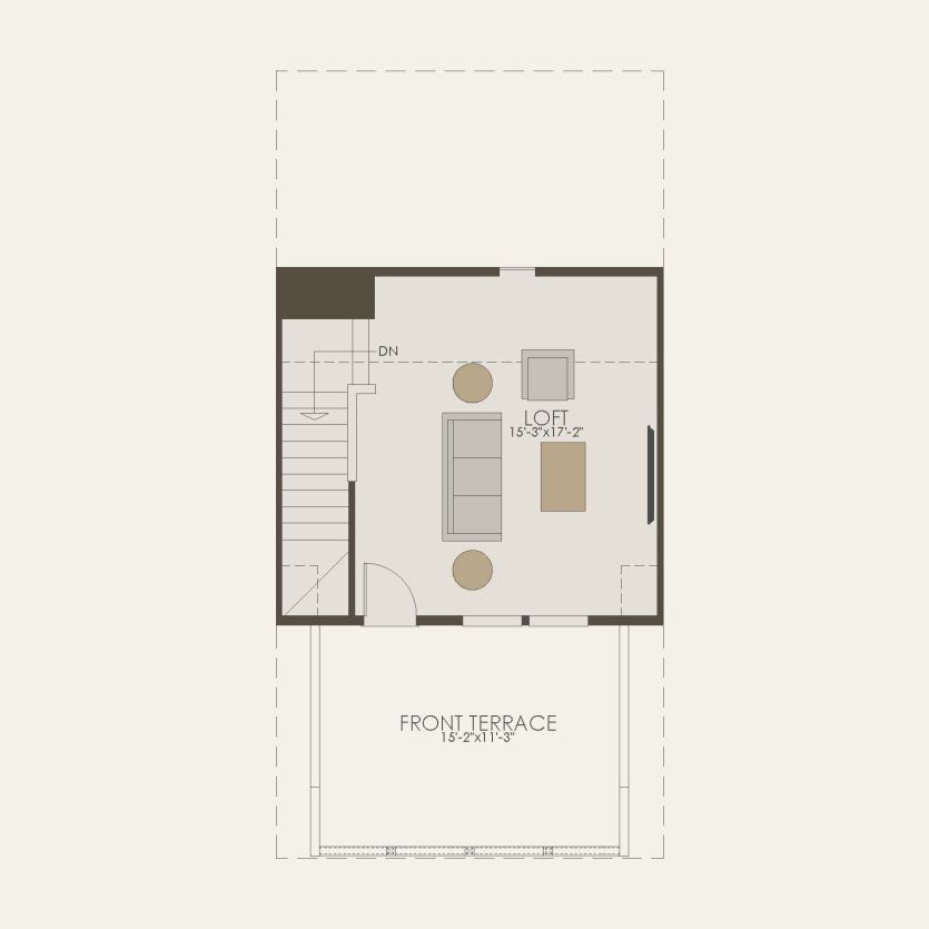 Fourth Floor 3 br / 2.5 ba