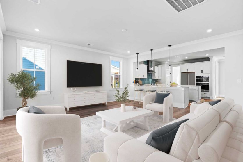 Spacious Living Room. Model Representation.