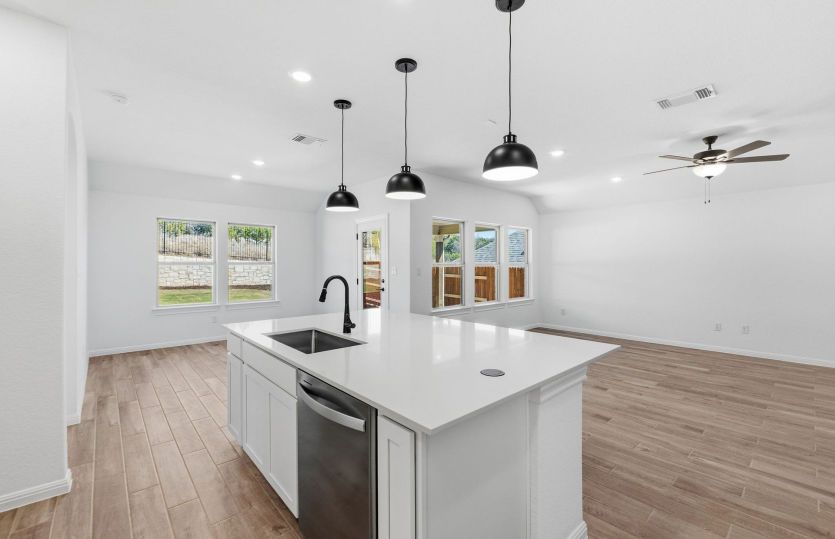 Kitchen Open to Gathering Space