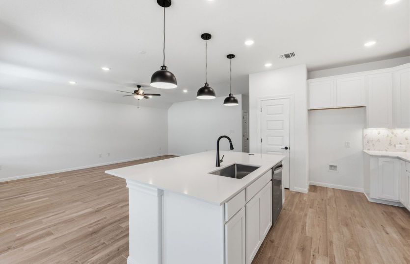 Kitchen Open to Gathering Space