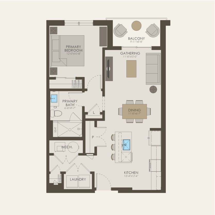 First Floor 1 br / 1 ba