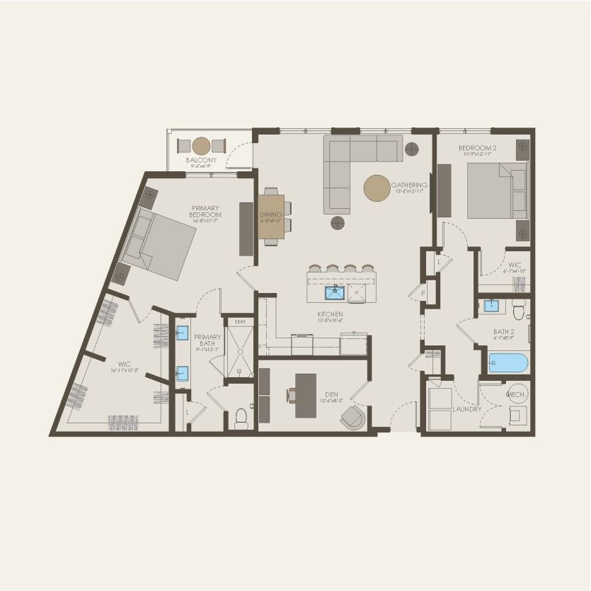 First Floor 2 br / 2 ba