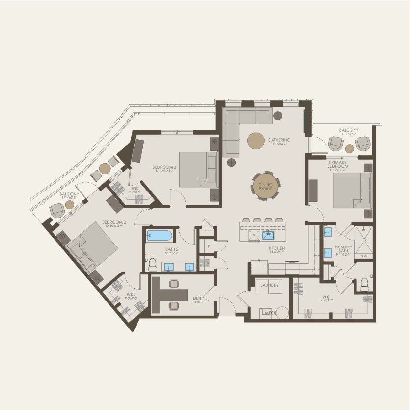 First Floor 3 br / 2 ba