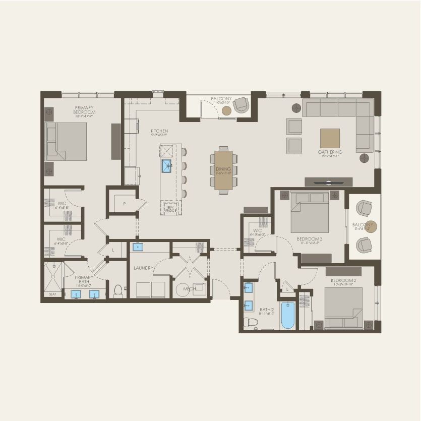 First Floor 3 br / 2 ba