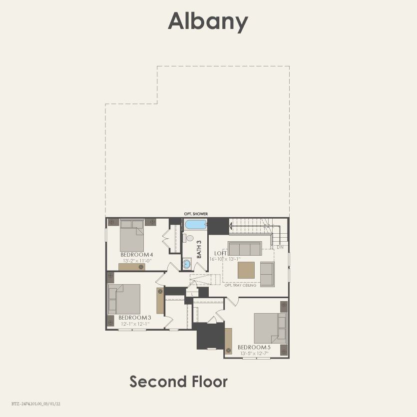 Second Floor 5 br / 3 ba