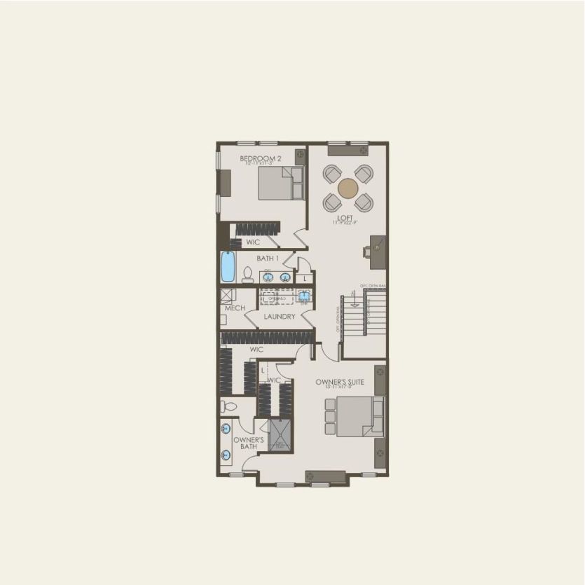 Third Floor 2 br / 2.5 ba