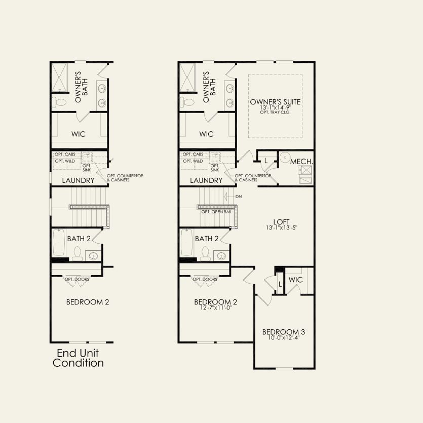 Second Floor 3 br / 2.5 ba