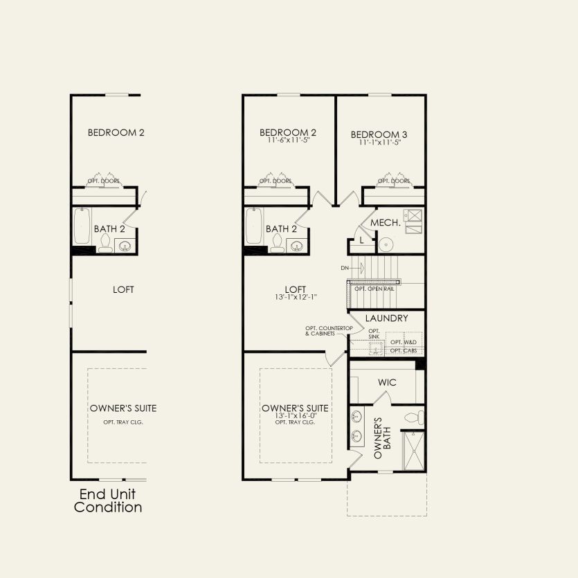 Second Floor 3 br / 2.5 ba