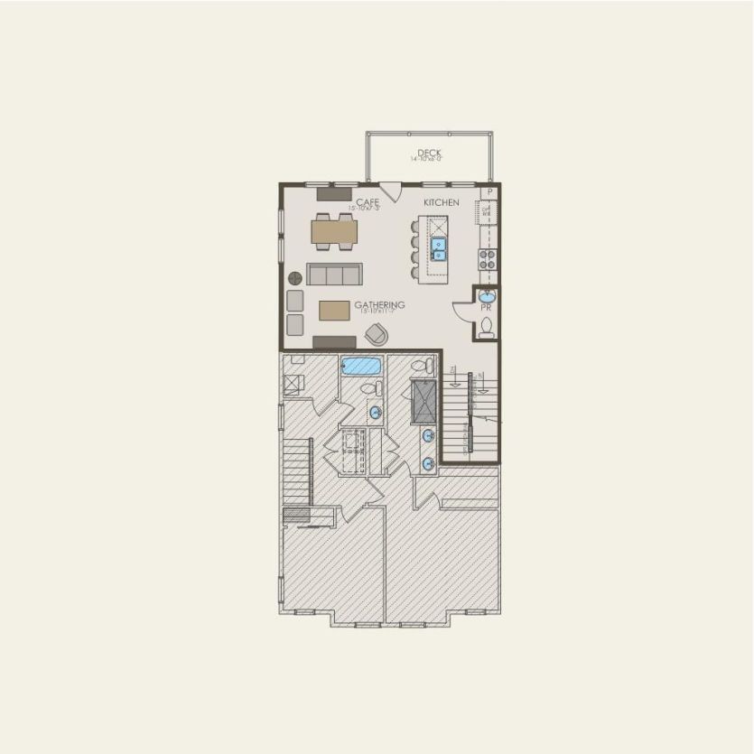 Second Floor 2 br / 2.5 ba