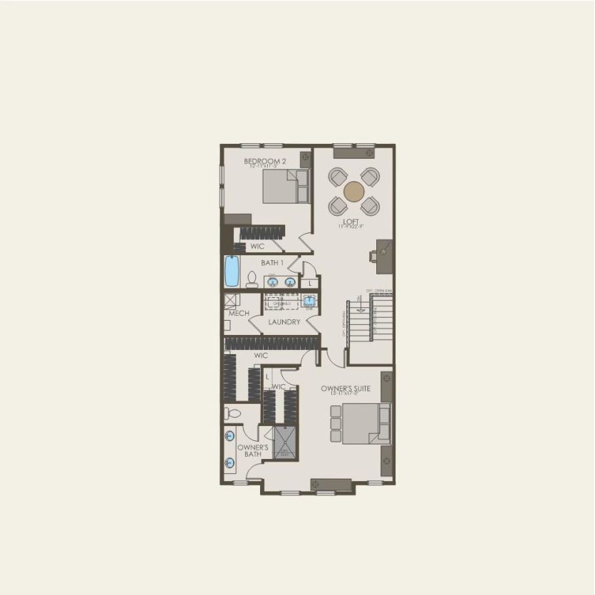 Third Floor 2 br / 2.5 ba