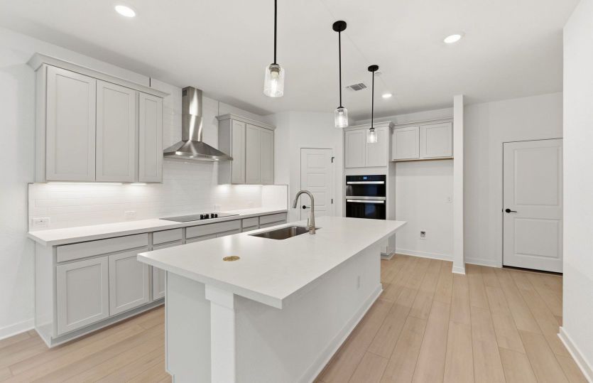Kitchen with Island Bar Seating