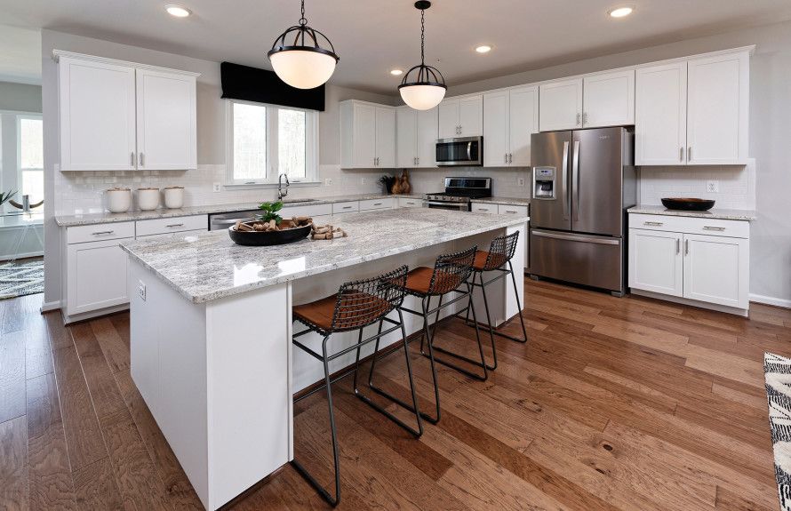 Rear Kitchen with an Oversized Island