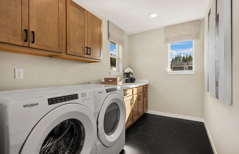 Laundry Room with Upper Cabinets