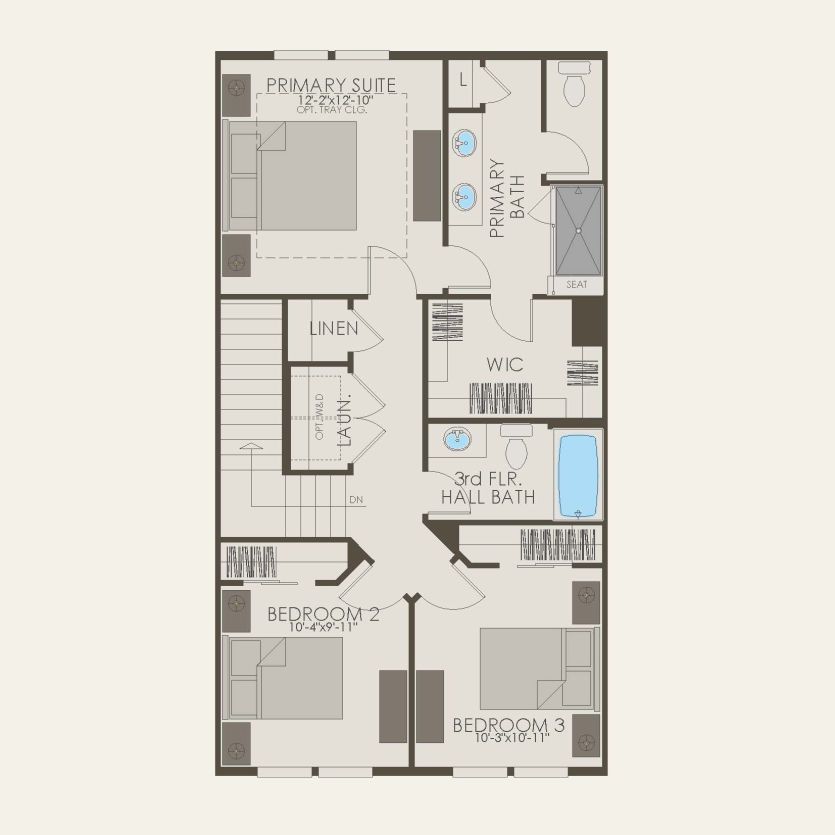 Third Floor 3 br / 2.5 ba