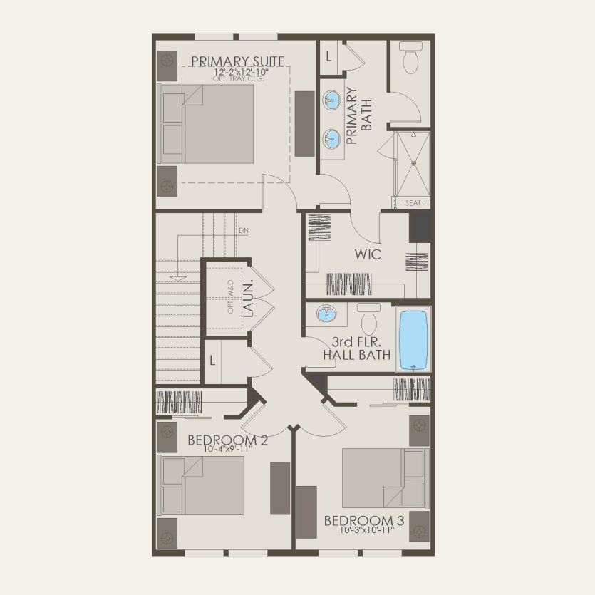 Third Floor 3 br / 2.5 ba