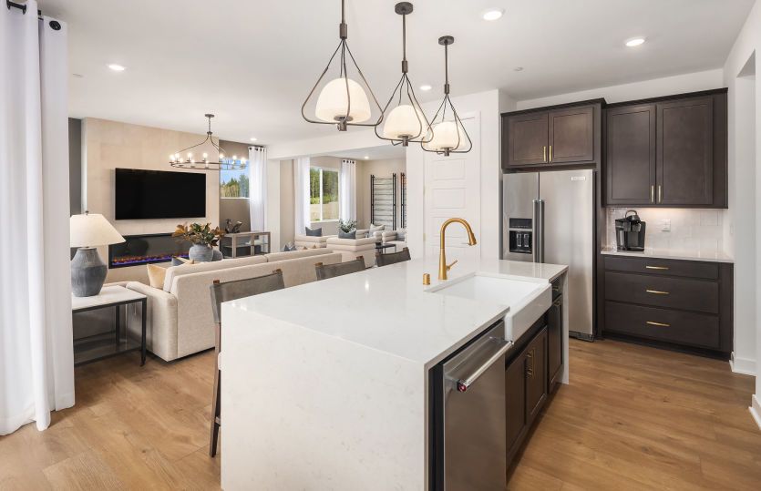 Kitchen Overlooks Gathering Room