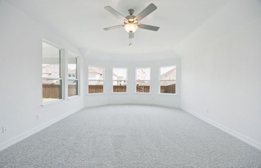 Bay window option shown in owner's suite