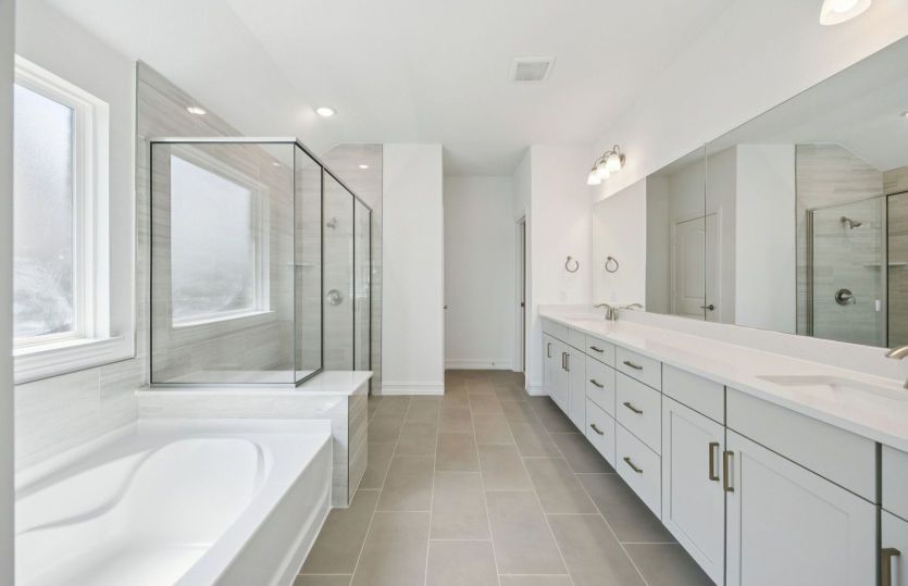 Owner's bath with double vanity
