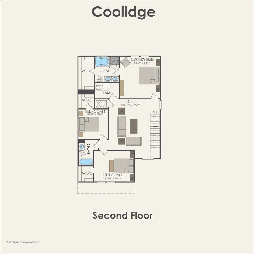 Second Floor 4 br / 3 ba