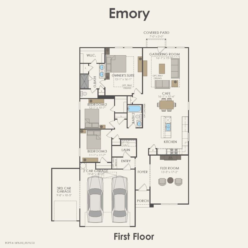 First Floor 3 br / 2 ba
