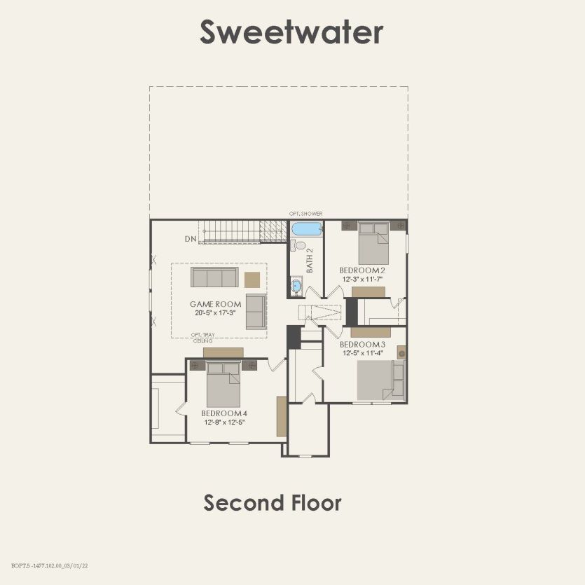 Second Floor 4 br / 2.5 ba
