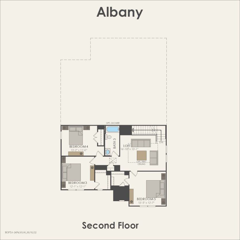 Second Floor 5 br / 3 ba
