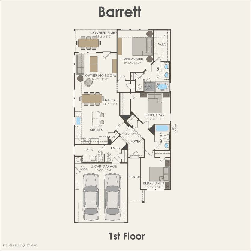 First Floor 3 br / 2 ba