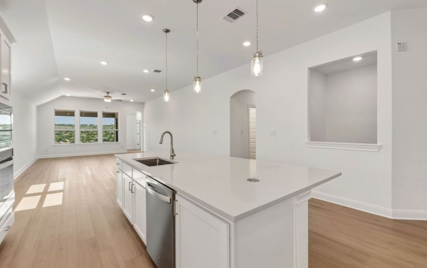 Kitchen Open to Gathering Space