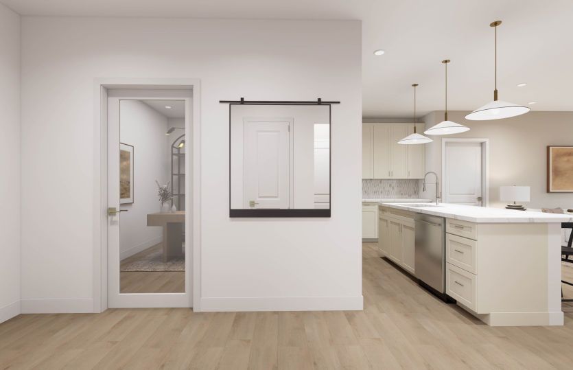 Foyer Looking into Den and Kitchen