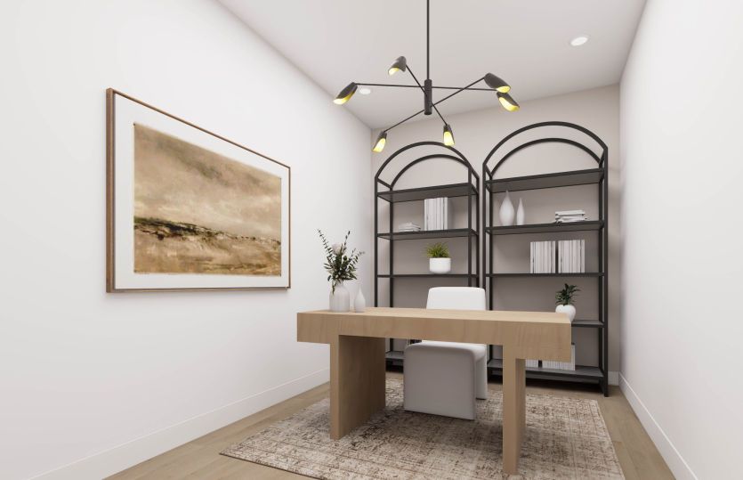 Den with Single Lite Glass Door