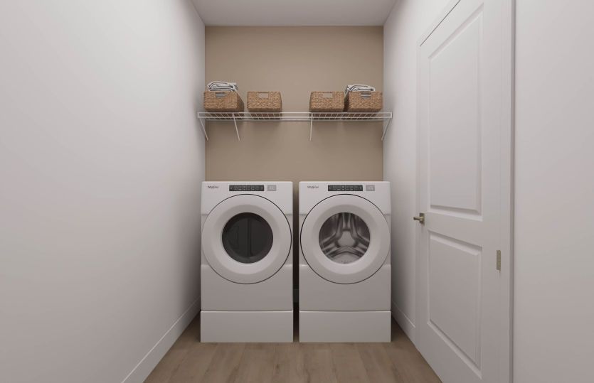 Laundry Room with Full Size Washer and Dryer