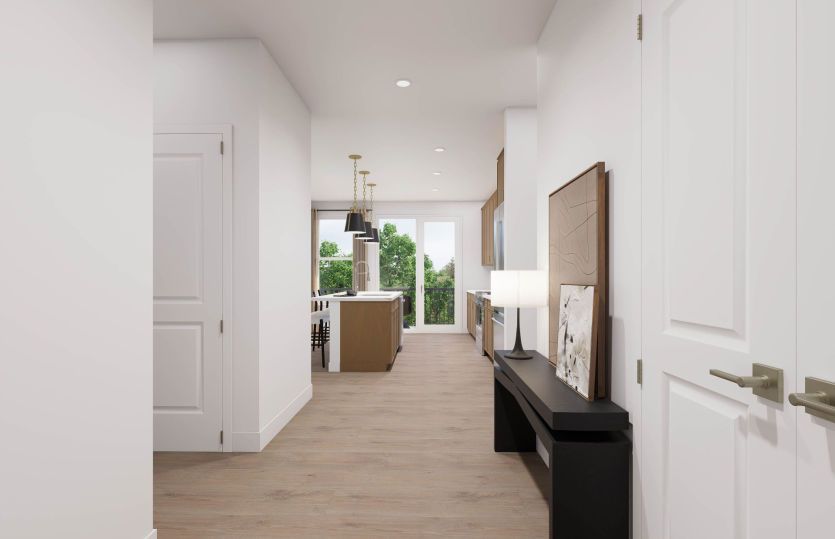 Entry's View into Well-Appointed Kitchen
