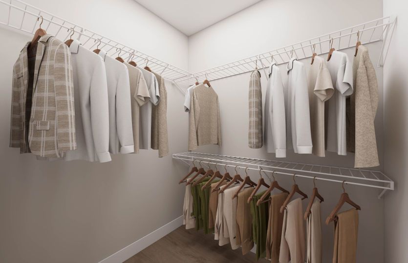 One of Two Walk-in Closets in Primary Suite
