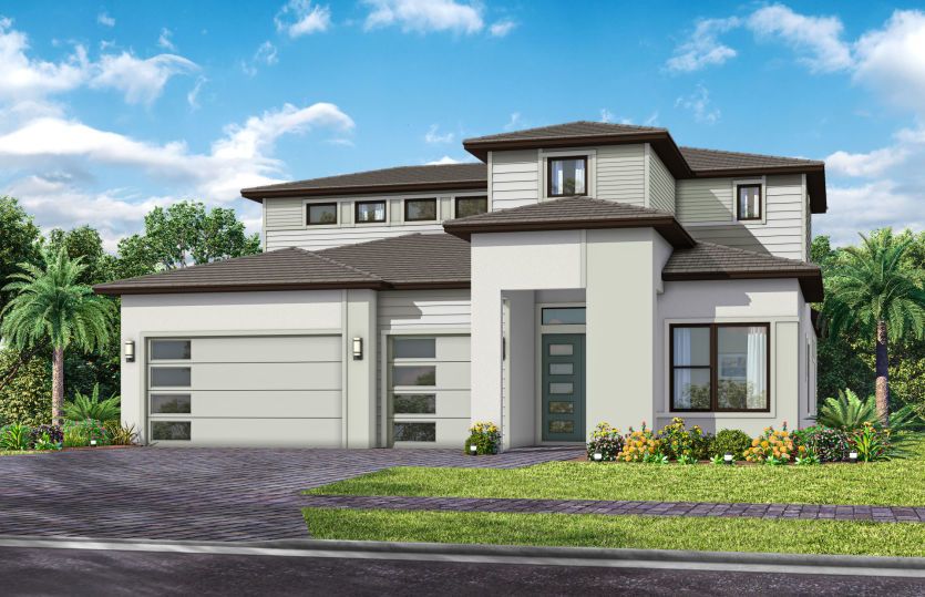 Exterior MD3 with glass garage door option