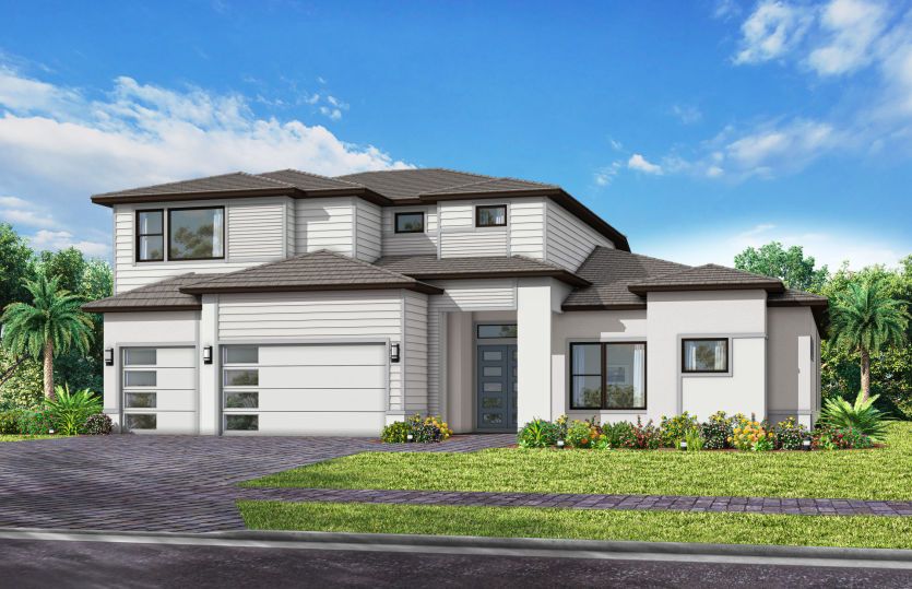 Exterior MD3 with glass garage door option